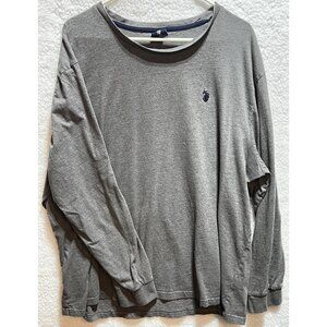 U.S. Polo Assn. Men’s Gray Long Sleeve Shirt 3XL Cotton Blend Casual   Top